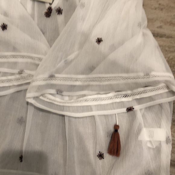 NWT Lucky Brand Peasant Tassle Top XS - Picture 13 of 14